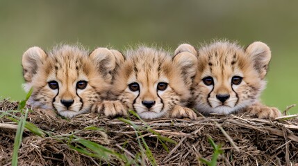Cheetah Cubs Posing