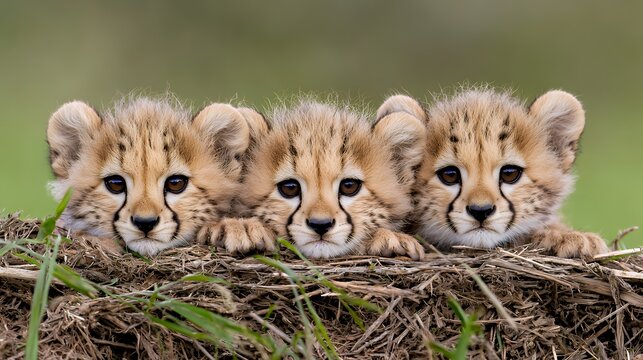Cheetah Cubs Posing