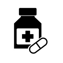 Medicine icon on white background.