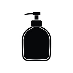 Flat and Minimal Liquid hand soap icon vector illustration isolated on white background