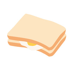 Flat design illustration of bread with various fillings 