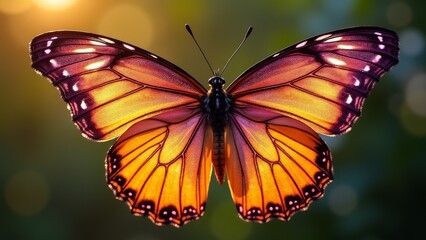 Fototapeta premium Orange Butterfly Technology Image