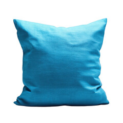 Turquoise blue pillow cushion isolated on a black background