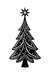 christmas tree vector illustration