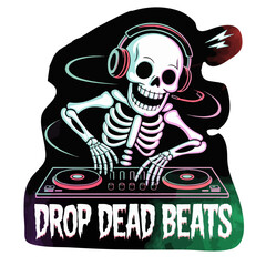 Drop Dead Beats – DJ Skeleton Design