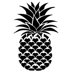 Obraz premium Pineapple, illustration of pineapple, vector illustration of pineapple, pineapple vector illustration, 
