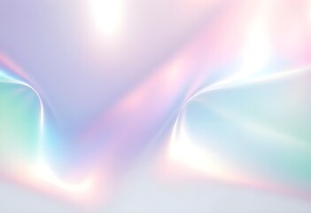 Soft Iridescent Pastel Holographic Background with Rainbow Light Effect
