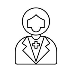 healthcare icon minimalist line drawing