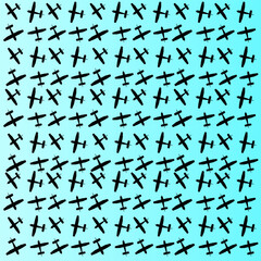 airplane pattern template design in illustration