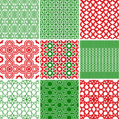 Traditional Islamic Motif of Oman Seamless Pattern Background
