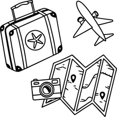 Vector illustration set of photo camera icons for web design