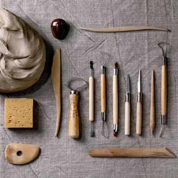 Set for pottery hobby