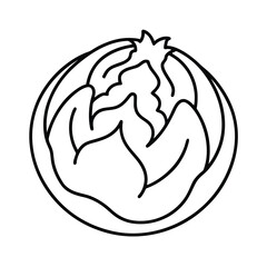 simple sauerkraut line drawing
