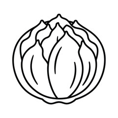 simple sauerkraut line drawing