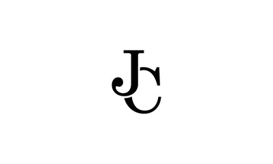 JC initial letter, monogram logo