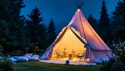 tent in the forest