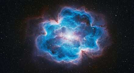 Obraz premium Vibrant nebula in deep space with stars 