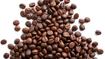 Naklejka premium coffee beans on white background, HD and 4K image