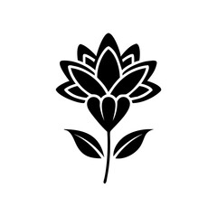 Simple Flower Silhouette – Minimalist Vector Illustration