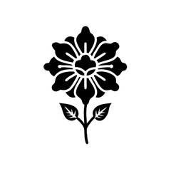 Simple Flower Silhouette – Minimalist Vector Illustration