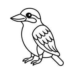 australian kookaburra outline drawing