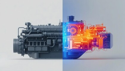 Engine Comparison Showing Internal Components and Design
