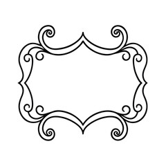 vintage frame with floral ornament