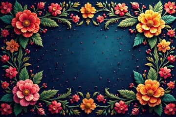 Intricate floral tapestry design, rich jewel tones, background texture, wallpaper pattern, wall covering