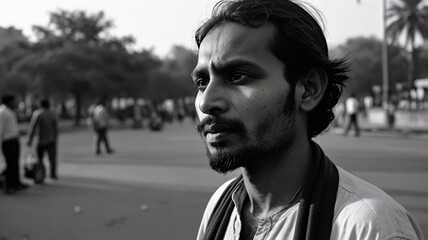 Portrait of a Poor Indian Middle-Class Man — Struggles of Uneducated Citizens in a Shifting Economy