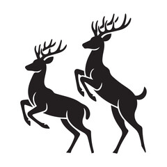 deer silhouette vector illustration