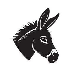 Naklejka premium vector illustration of a donkey
