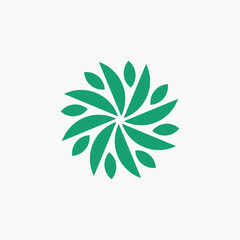 Eco Green abstract flower vector template