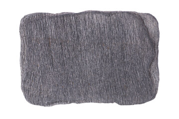 Gray grey flat stone in PNG isolated on transparent background