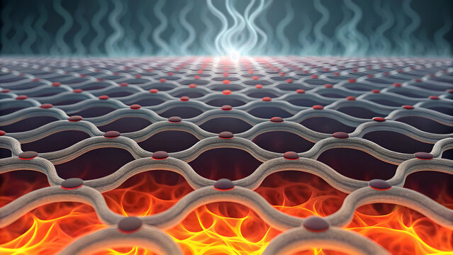 Intricate design showcases micro structure with sodium and polyacrylate elements, resembling trial of heat and pulp in dynamic environment