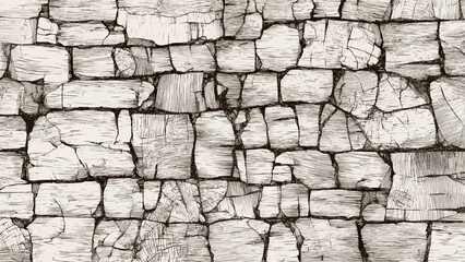 seamless brick wall texture with natural cracks and dry stone elements perfect for realistic architectural renderings and rustic interior designs