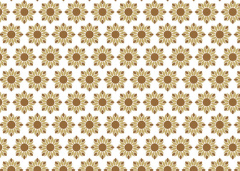 Seamless vector pattern featuring geometric floral shapes and symmetry, Decorative repeating background ideal for textile or home decor