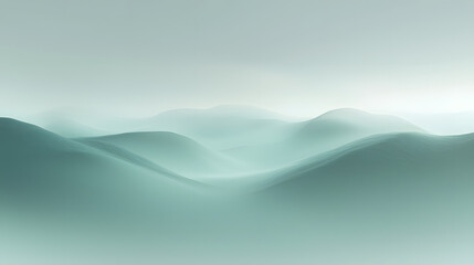 Creating a dreamlike landscape foggy hills digital illustration pastel mint tones atmospheric viewpoint halfstock concept