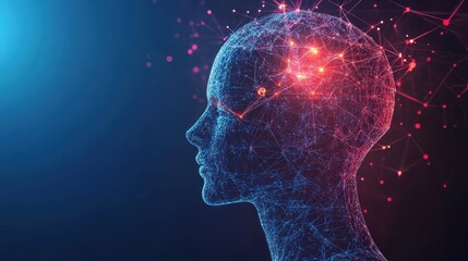 Fototapeta premium A healthcare expert leading an online discussion on medical innovations and AI in healthcare