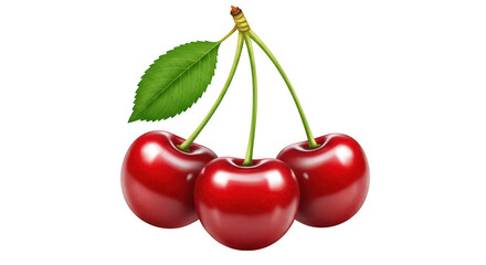 Cluster of red cherries