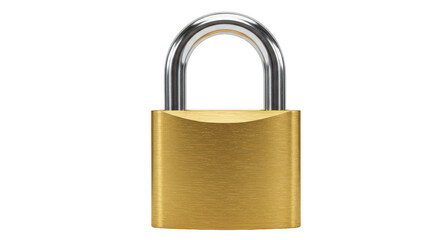 Naklejka premium Golden padlock on black background