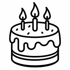 birthday cake with candles