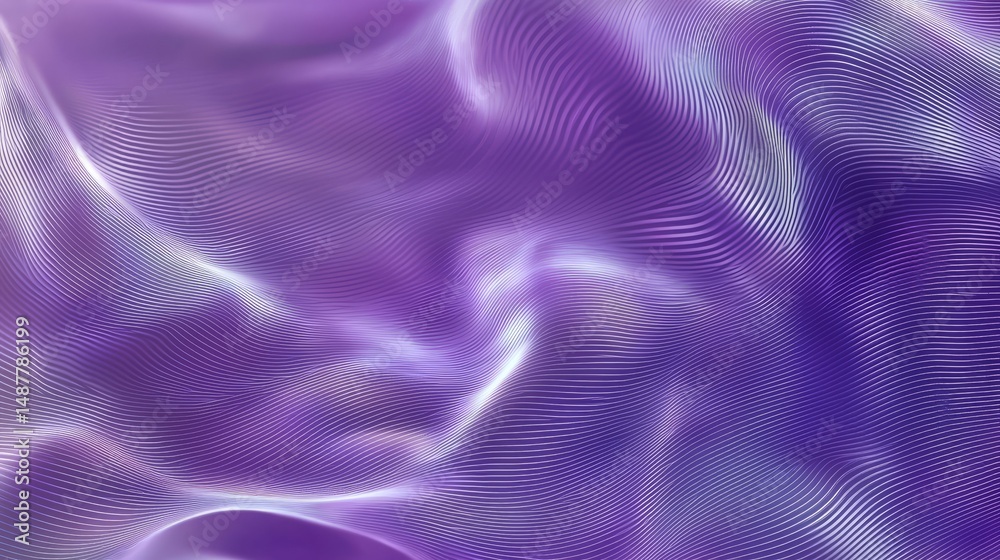 Poster soft waves of purple abstraction create a tranquil and mesmerizing visual experience in a fluid desi