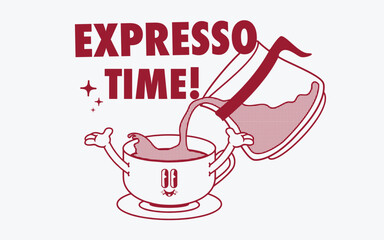 Expresso time vector illustration graphics
