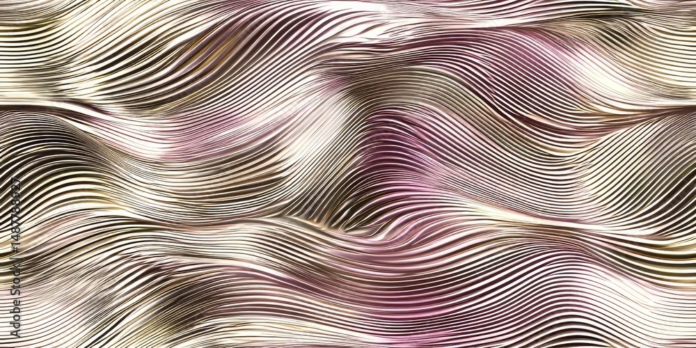 Poster Abstract wave patterns in soft hues create a flowing backdrop with texture and depth