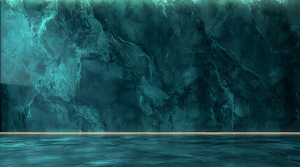 Elegant deep teal marble surface luxury interior design polished stone background artistic environment sophisticated viewpoint