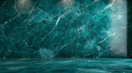 Elegant deep teal marble surface luxury polished stone background texture showcase modern interior minimalist design