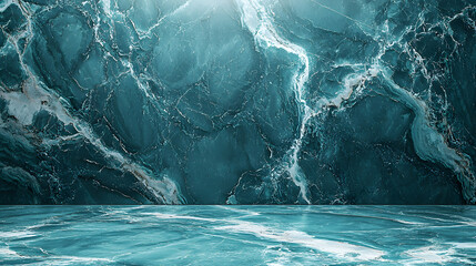 Elegant deep teal marble surface luxury polished stone background stunning texture for high-end interiors