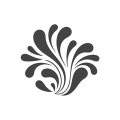 minimalist logo Black Silhouette Vector