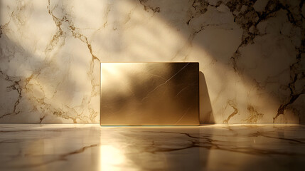 Luxury polished marble surface in muted gold elegant texture stylish interior polished stone background soft lighting