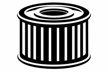 oil filter silhouette line art vector illustration with a white background